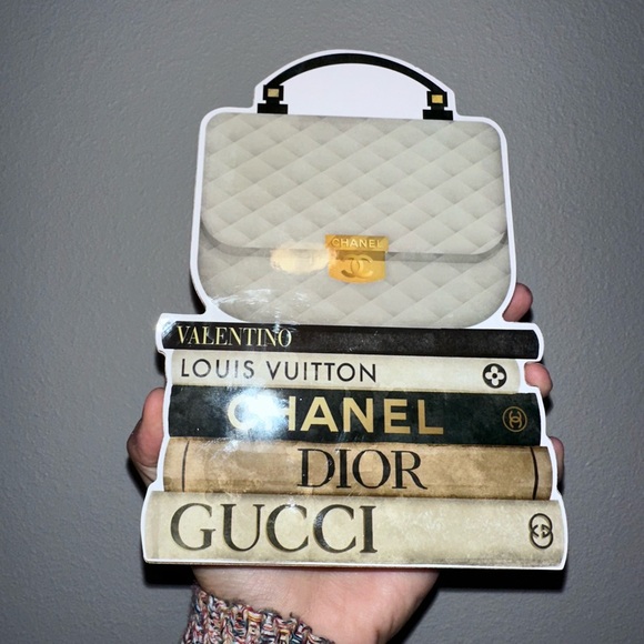 NWT fashion purse and books Desk Art home decor - Picture 3 of 5